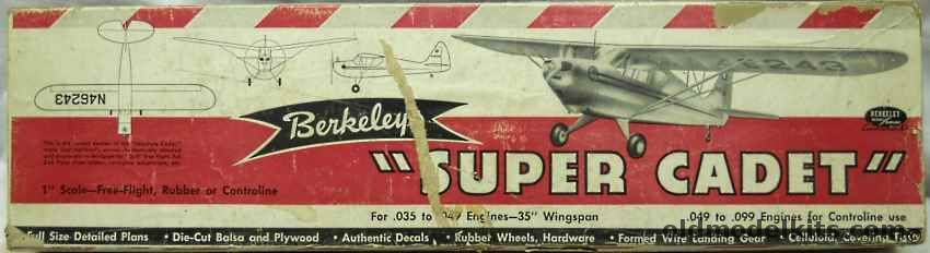 Berkeley 1/12 Super Cadet -  35 Inch Wingspan For R/C or Free Flight plastic model kit